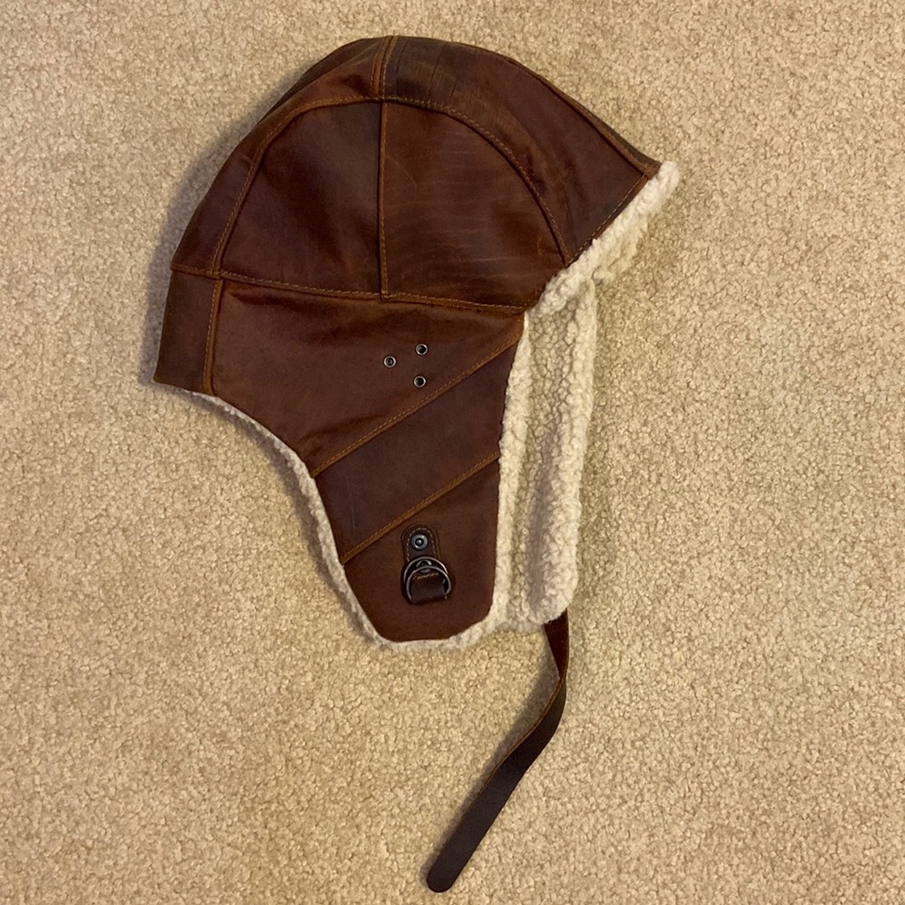 Leather Bomber hat
